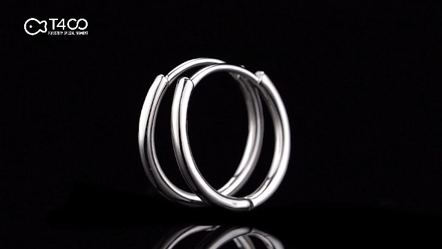 Gioielli Aurum - Orecchini A Cerchio Sottili In Argento Sterling - Foto 4