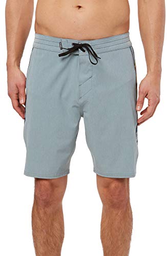 O'NEILL Men's Water Resistant Hyperfreak Stretch Swim Boardshorts, 18 Inch Outseam (Smoke Blue/Guru, 38)