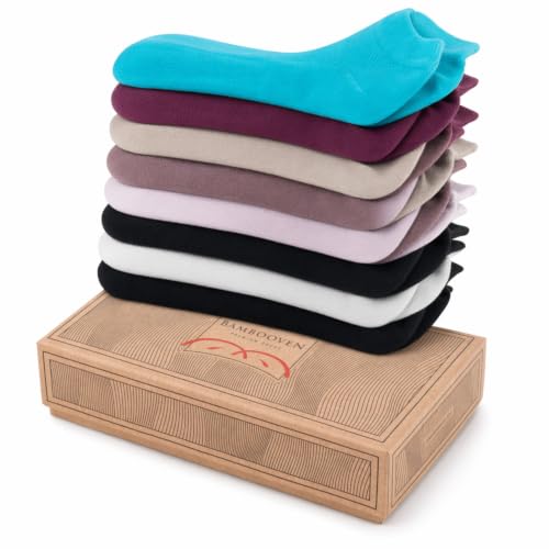 Image of BAMBOOVEN Ankle Socks for Women Thin Bamboo Rayon Low Cut Socks 3 /6 /8 /12 P