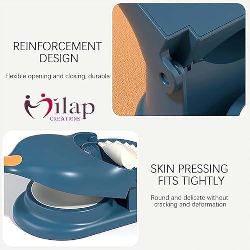 Image of Plastic 2-in-1 Dumpling Maker & Skin Press Mould, Ghughra, Gujiya, Momos Maker Kitchen Tool, Puri Dumpling Wrapper Press Machine for Kitchen (Multicolor Pack 1)