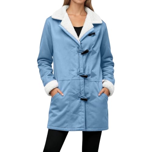 Veste polaire mi-longue contre le froid veste chaude ample
