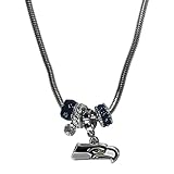 NFL Seattle Seahawks Euro Bead Necklace black , 18-Inch