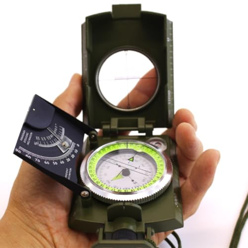 Brújula profesional de metal K4074 con dial flotante e inclinómetro miniatura 3