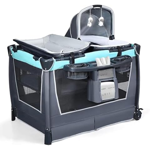 Maxmass 4-in-1 Baby Travel Cot with Accessories Cover