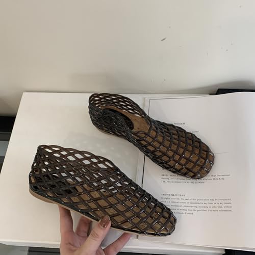 Orgonite Jelly Mesh Ballet Flats for Women, Hollowed Jelly Slip On Ballerina Shoes, Round Toe Fishnet Flats, Mary Jane Flats3