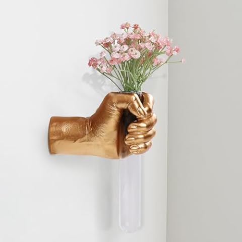 XYQXYQ Hand Wall Sculpture with Vase Cover