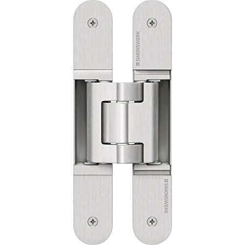 Simonswerk 5 400687 5 400611 0 12602 Türband TECTUS TE 540 3D, verdeckt für Stumpfe Türen, Edelstahl-Effekt, 1 Stück