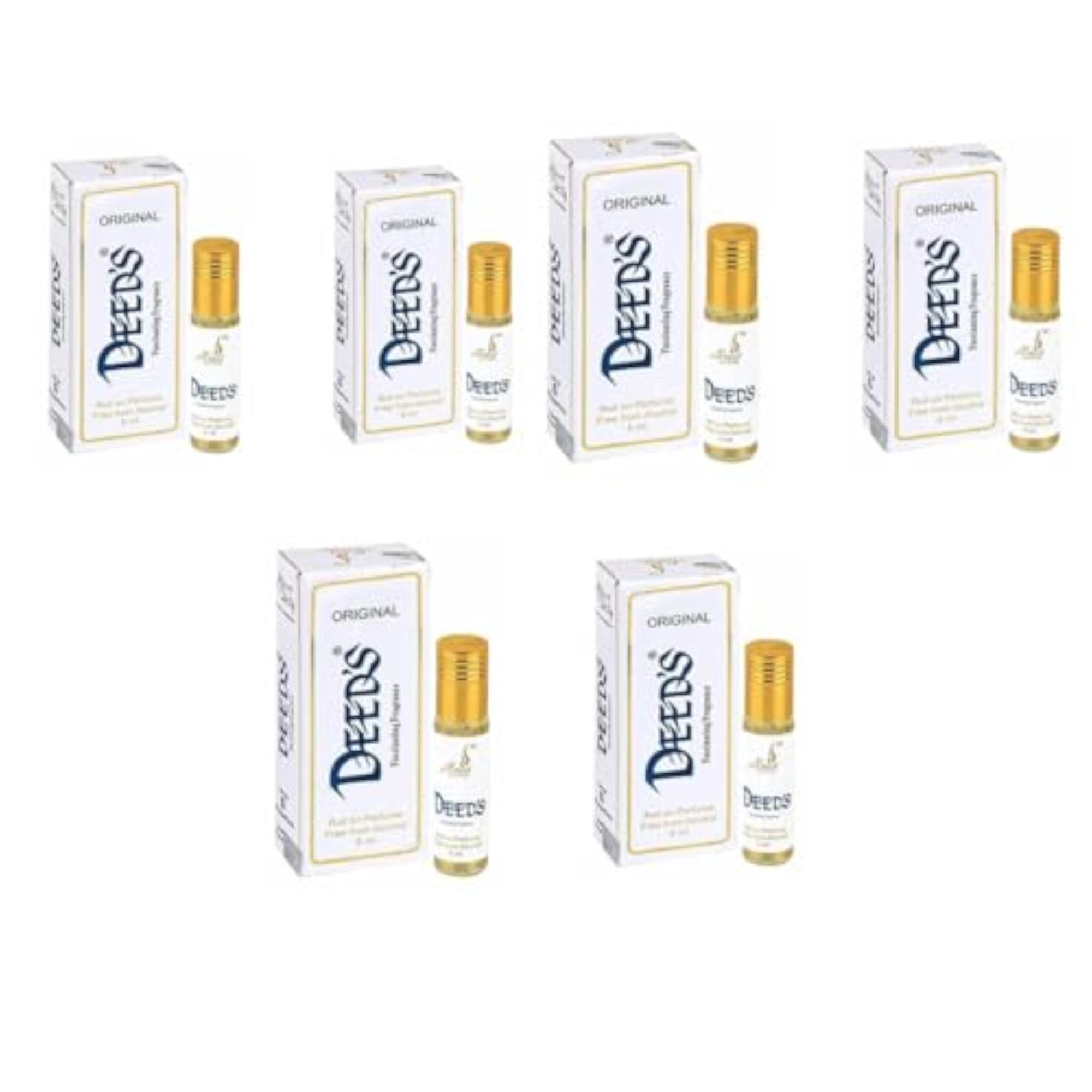 Almas Eco Series Deeds White Liquid Attar, Pack of 6