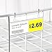 100 Pack Basket Label Holders, Plastic Wire Shelf Label Holders with Double Snap Lock Closure, Reusable Clear Price Tag Holder for Market, Retail Shop, Pantry(About 4