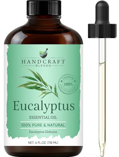 Handcraft Blends Eucalyptus Essential Oil - 100% Pure & Natural - Premium Therapeutic Grade with Premium Glass Dropper - Huge 4 fl. Oz