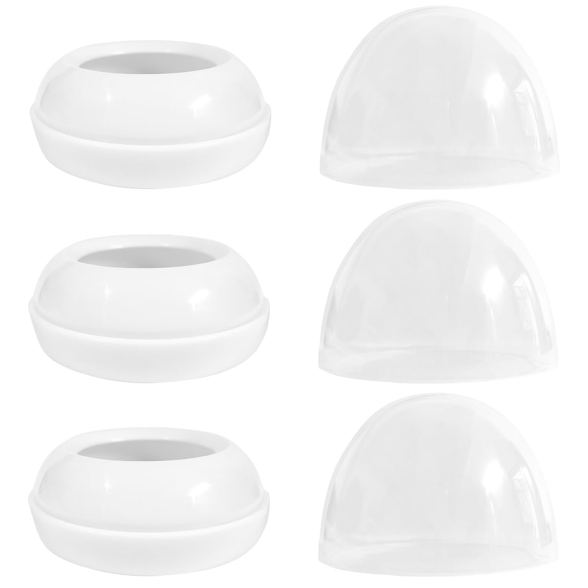 ROMIRUS Bottle Cap with Screw Ring Set Compatible with Both Avent Natural and Avent Anti-Colic PP Glass Baby Bottle, 3 Sets