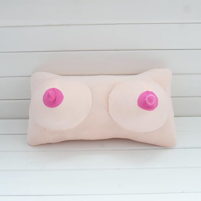 Almohada Forma de Pechos 3D en Plush Suave con Relleno de Fibra miniatura 2