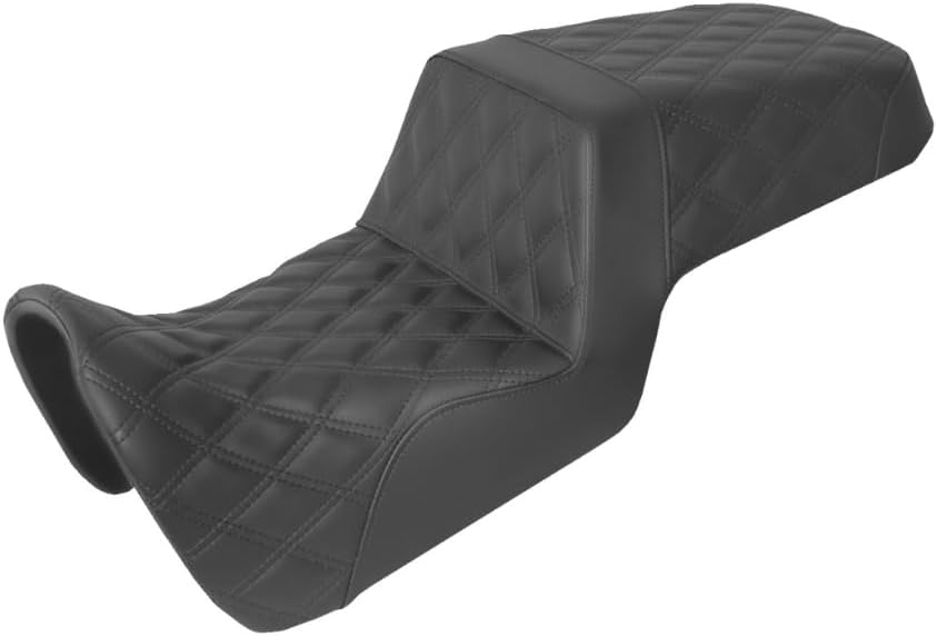 SADDLEMEN 0810-2376 821-34-175 Step Up Seat - Full Lattice Stitch - Black