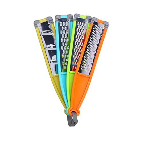 4 pièces ensemble de râpes à main, râpe à fromage zesteur d'agrumes et de citron râpe à légumes polyvalente en acier inoxydable pour citron, chocolat, beurre, ail, gingembre, fruits