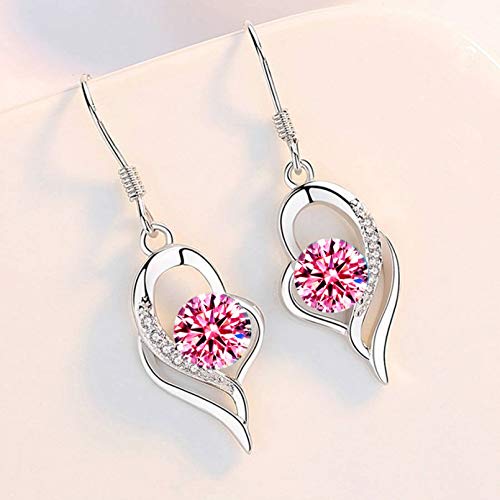 Boucles d'oreilles argent 925 anti-allergie longues et légères en zircon