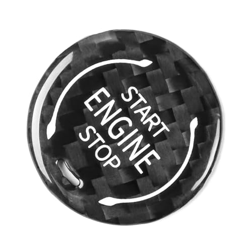 Autocollant décoratif garniture bouton de démarrage carbone noir pour Cadillac et GMC