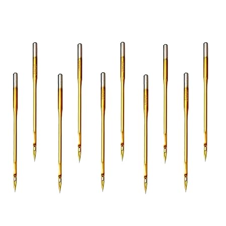 Jasol Golden Sewing Machine Needle for All Industrial & Home Big Sewing Machine DB Needle Golden Plated High Strength (DBX16)