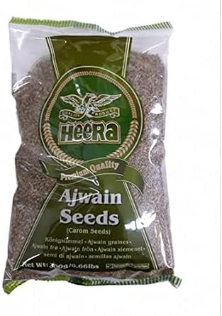 Heera Ajwain Seed Carom Seed 300g Pack of 1   Adds Taste and Flavour to Meals - Simplifies and Speeds Up The Cooking Process - A Must-Have Indian Spice Seed in Kitchen
