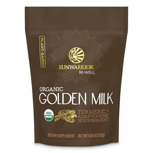 Organic Golden Milk Powder Ashwaghanda Turmeric Curcumin 90g Pouch (30 SRV)