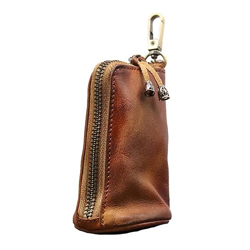 DONGKER Sacchetto Chiavi Auto,Portachiavi Pelle per Auto con Cerniera Borsa Chiave Alta Capacità per SUV Veicoli per Uomo Donna