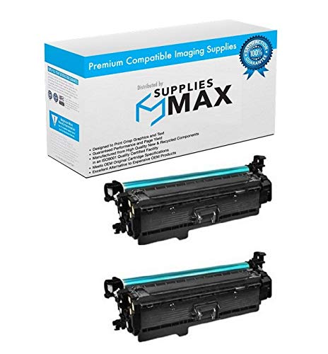 SuppliesMAX Compatible Replacement for HP Color LJ Enterprise M552/M553/M577/E55040/E57540 Series Black High Yield Toner Cartridge (2/PK-12500 Page Yield) (NO. 508X) (CF360XC_2PK)