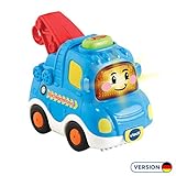 Spricht fröhliche Sätze und macht lustige Geräusche