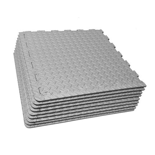 FUN n' SAFE Exercise Mat, EVA Interlocking Tiles for Gym, Garage, Workspace, and Home Fitness Area