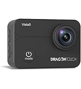 Dragon Touch Native 4K30FPS Action Camera, Touch Screen Video EIS Anti-Shake Cam Wifi Underwater ...