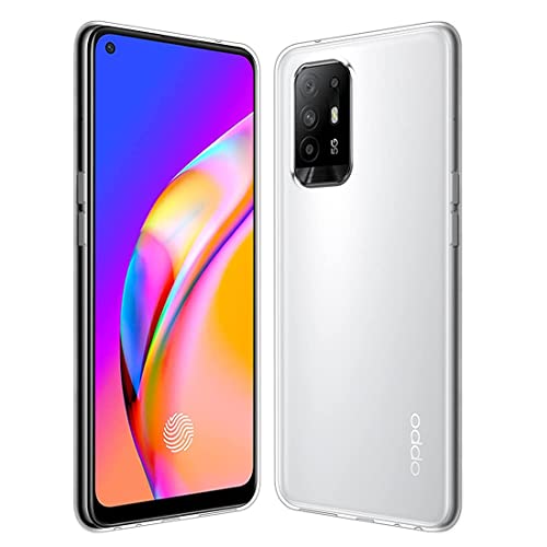 Image of Soft Flexible Silicone Back Cover Compatible with Oppo F19 Pro+ 5G, Transparent Case