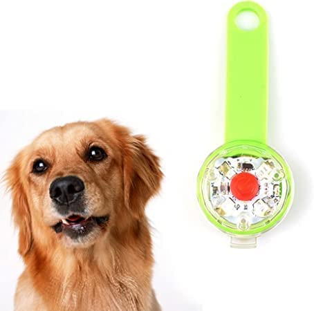 ペンダントライト 犬用 猫用 光るペンダン 軽い 3種類のライトモードを搭載 光るキーホルダー LEDペンダント 犬 猫 夜の散歩やジョギングに 視認性 安全対策 超小型犬-超大型犬に対応 (green)