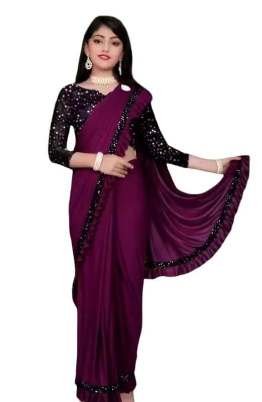 Glamour Touch Kids Silk Saree with Border Matched Blouse