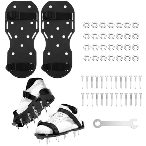 Image of HASTHIP Lawn Aerator Spiked Shoes, Dual-Strap Sandals, 1 Pair