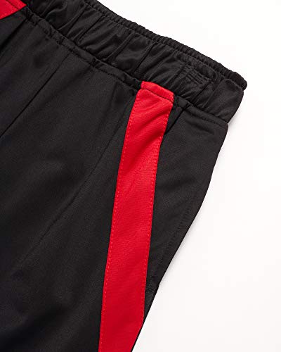 Body Glove Boys\' Tricot Jog Set - Full Zip Warm-Up Jacket and Jogger Sweatpants Tracksuit Set, Size 10/12, Black-Red - Thumbnail 4
