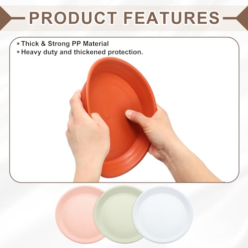 Soucoupe pour pot de fleurs plastique robuste blanc perle 24 - 5