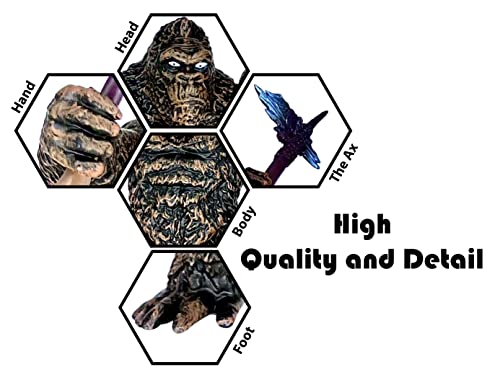 TwCare King Kong with Ax vs Godzilla Action Figure 6.5” Fight Mode Gorilla Ape Solid Wild Movie Seri