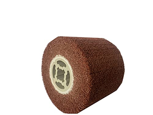 Photo 1 of 120x100mm Non-woven Abrasive Flap Wire Drawing Wheel, Wire Polishing Drawing Polishing Wheel for Polishing, Cleaning descale welds (320 Grits)