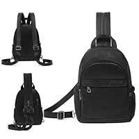 ECOTISH Mini Rucksack Damen Klein –Cityrucksack Handtasche Anti Diebstahl Wasserdicht Elegant Crossbody Bag Backpack Women Casual Daypack für Reise Freizeit Einkauf Arbeit (schwarz)