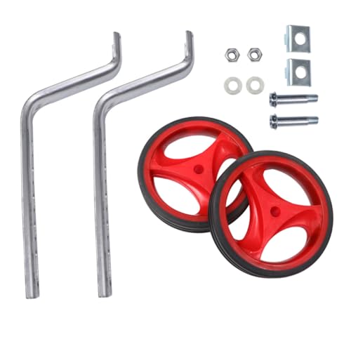 MOTHNUR Ruedas de entrenamiento para bicicletas para +bicicletas accesorios para ruedas de entrenamiento de bicicleta auxiliar de equilibrio rojo