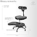 VIVO Ergonomic Mobile Cross Legged Desk Chair with Wheels, Home and Office, Flexible Kneeling Chair for Fidgeting, Adjustable Yoga Meditation Criss Cross Seat, Backrest, Black, CHAIR-CL02B