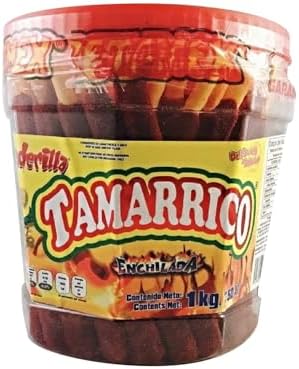BETAMEX Tamarrico Candy Tamarind Flavor Sticks 50 Pcs 1kg/2.2pounds – Mexican Candy – Chili and Natural Tamarind – Spicy Flavor