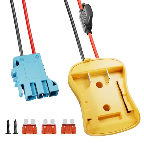 Power Wheels Adapter for Dewalt 20V Battery with Wire Harness Connector Compatible with Peg-Perego Children Ride-on Car DIY Kids RC Toys Adapter 12AWG Wire