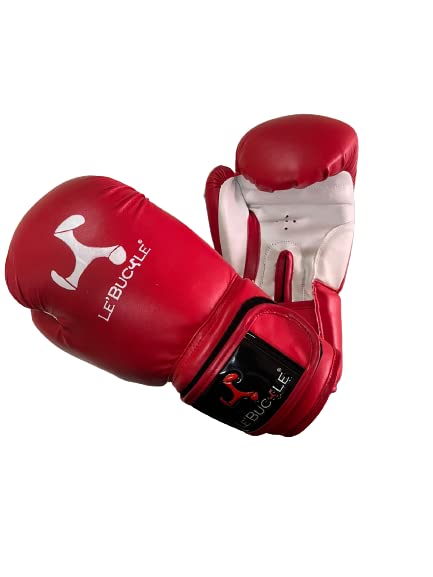 Le Buckle Boxing Gloves for Men & Women PU Leather Boxing MMA Muay Thai Kickboxing Contest Gloves Red White (12 oz) (B0BRQ5BYS4) Amazon Price History, Amazon Price Tracker