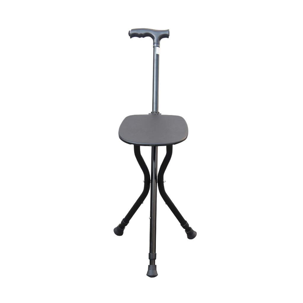 Taburete de bastón, silla portátil para caminar, trípode plegable para personas mayores, ayuda médica, bastón plegable