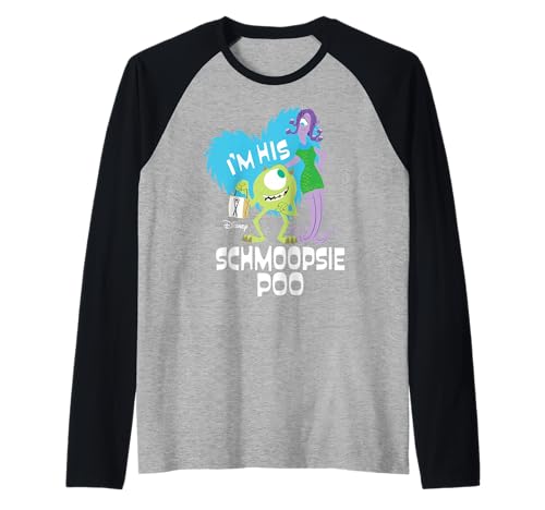 T-shirt Raglan Monsters Inc Disney coupe anti-frottement haut coton doux imprimé durable