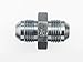 Brennan Industries 2403-LH-16-12 Steel Straight Large Hex Tube Fitting, 1-5/16"-12 SAE x 1-1/16"-12 SAE Thread, 1" Male JIC x 3/4" Male JIC