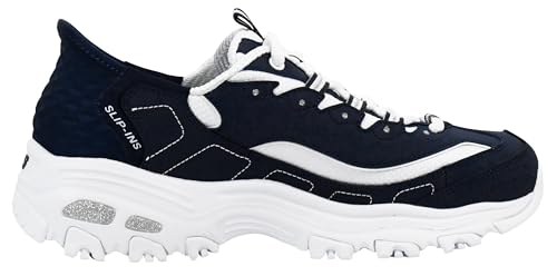 Image of Skechers Women's D'Lites New Classic Sneaker | Hands Free Slip-Ins, Air-Cooled Memory Foam Insole, Cushioned midsole with flexible outsole, Sporty fashion sneaker lace-up