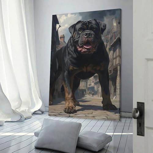 Décoration murale Rottweiler image sur toile salon 50x75 - 3