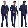 Traje formal de lino para hombre, esmoquin de 2 piezas, ajuste slim, para boda en la playa 3