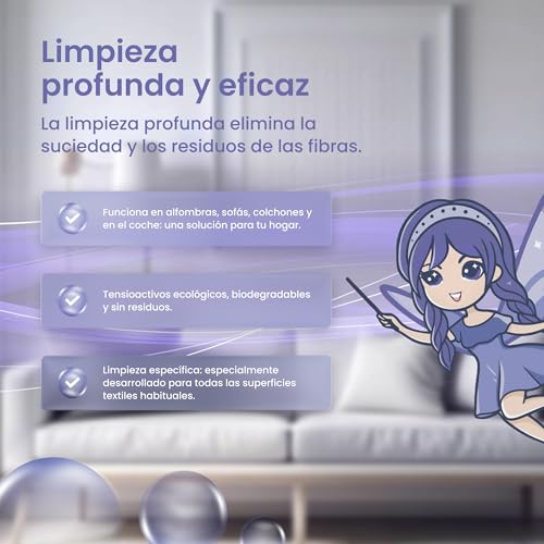 MRS. SHINY® Limpiador de Alfombras Concentrado [750ML] - Líquido Limpia Tapicerías para Aspiradora - Limpiador de Tapicerías Líquido para Alfombrillas, Sofás, Colchones, Asientos y Alfombras de Coche - imagen 6