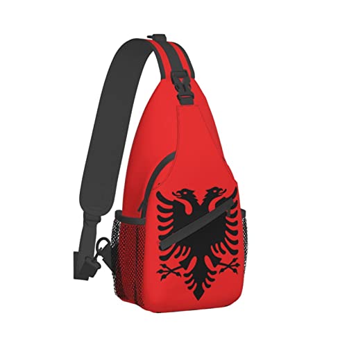 Mochila bandolera unisex negra estilo Albania miniatura 3